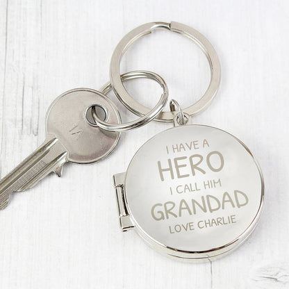 Grandad Fathers Day Gifts Personalised Photo Keyring
