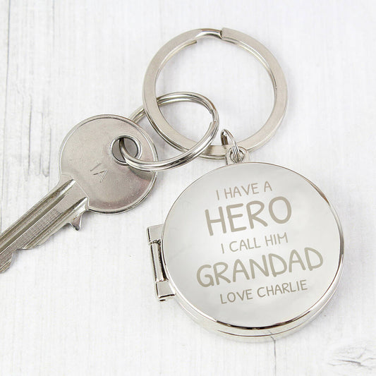 Grandad Fathers Day Gifts Personalised Photo Keyring