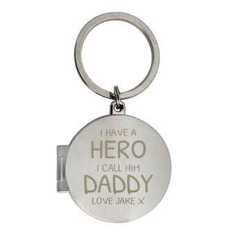 Grandad Fathers Day Gifts Personalised Photo Keyring