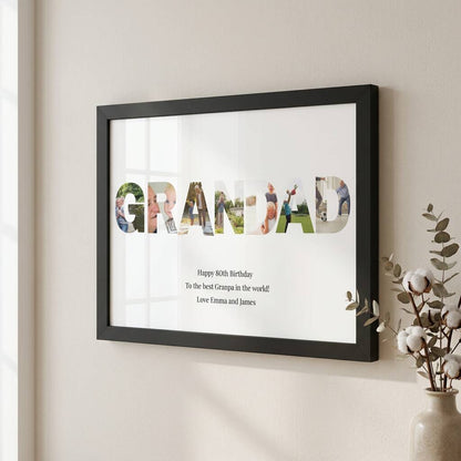 Grandad Gifts Photo Collage Print