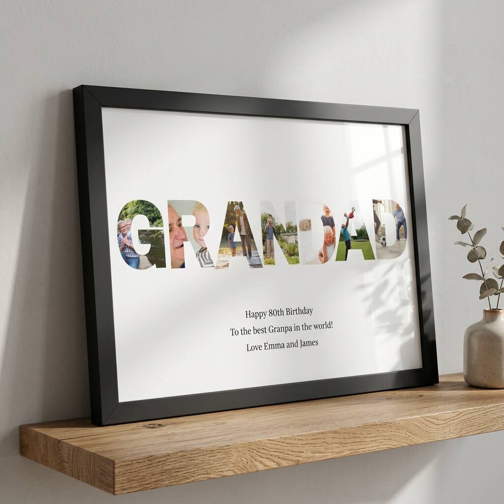 Grandad Gifts Photo Collage Print
