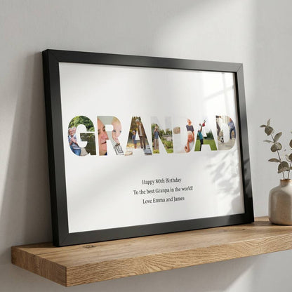Grandad Gifts Photo Collage Print