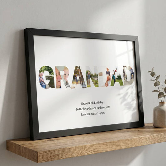 Grandad Gifts Photo Collage Print