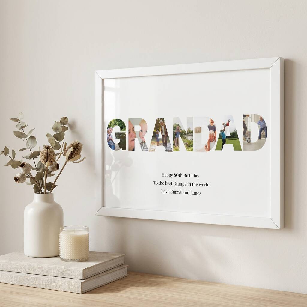 Grandad Gifts Photo Collage Print