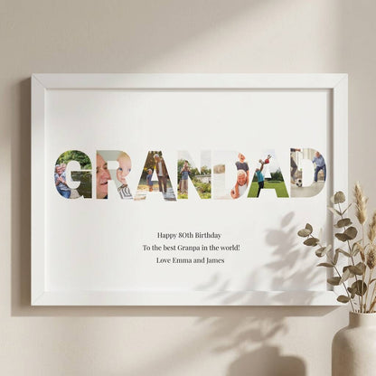 Grandad Gifts Photo Collage Print