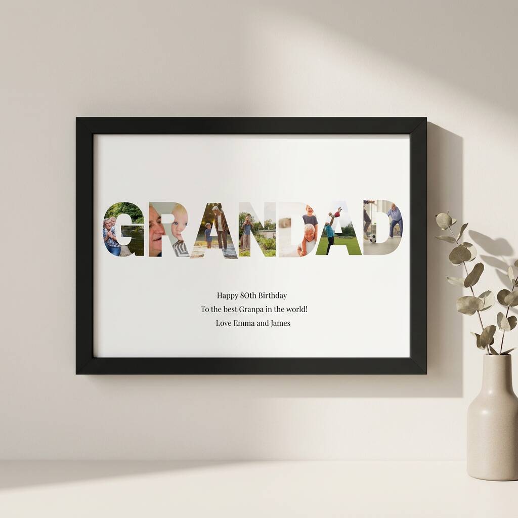 Grandad Gifts Photo Collage Print