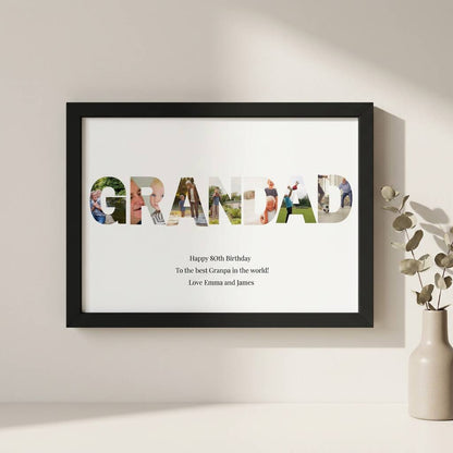 Grandad Gifts Photo Collage Print