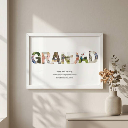 Grandad Gifts Photo Collage Print