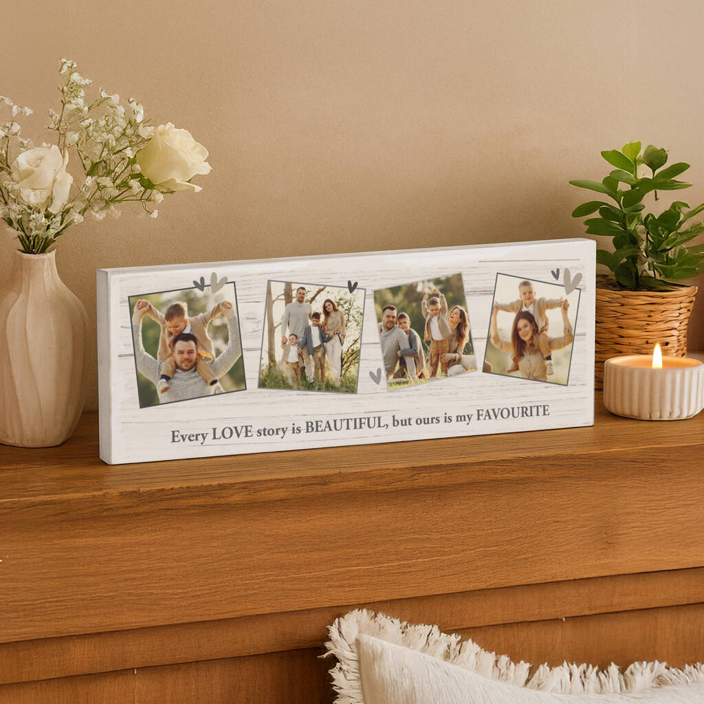 Personalised Photo Mantel Block Gift