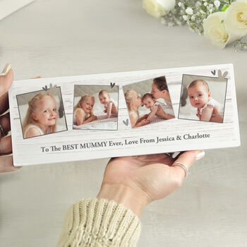 Personalised Photo Mantel Block Gift