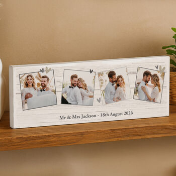 Personalised Photo Mantel Block Gift