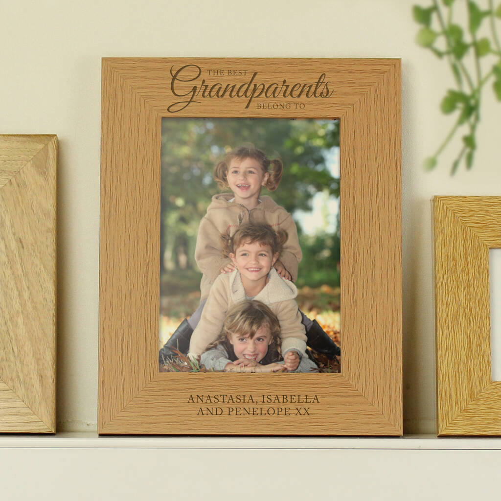 Grandparents Gifts Personalised Wooden Photo Frame