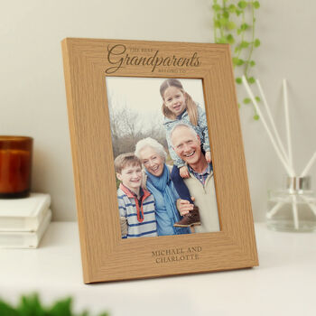 Grandparents Gifts Personalised Wooden Photo Frame