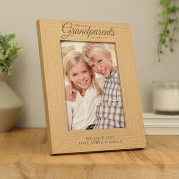 Grandparents Gifts Personalised Wooden Photo Frame