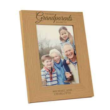 Grandparents Gifts Personalised Wooden Photo Frame