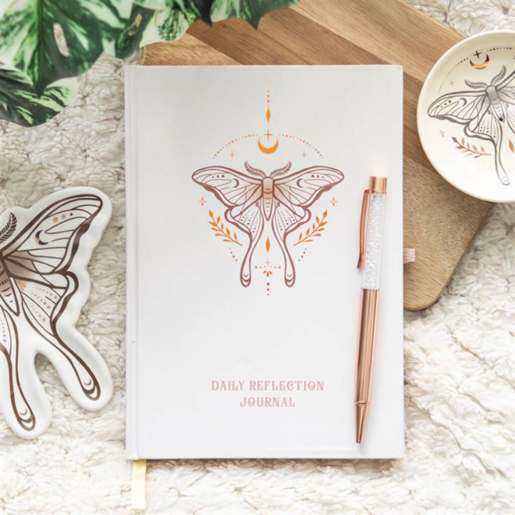 Gratitude Journal Daily Reflection Book With Quartz Crystal Pen