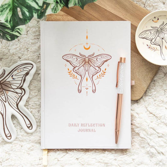Gratitude Journal Daily Reflection Book With Quartz Crystal Pen