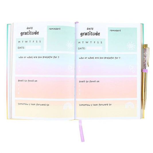 Gratitude Journal With Amethyst Crystal Pen