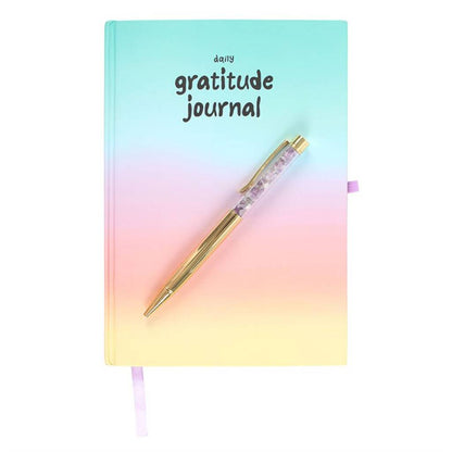 Gratitude Journal With Amethyst Crystal Pen