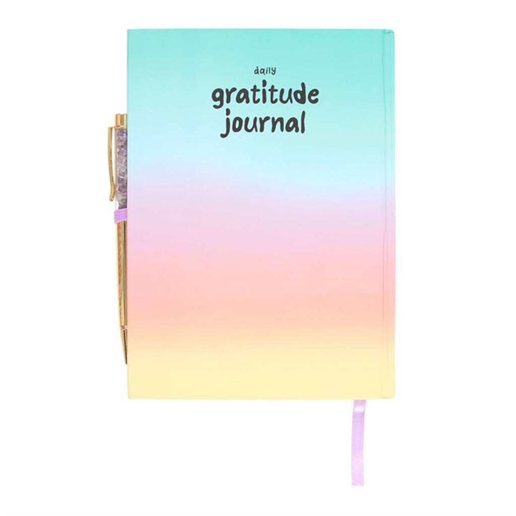 Gratitude Journal With Amethyst Crystal Pen