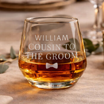 Groomsmen Gifts Personalised Whiskey Glass For Weddings