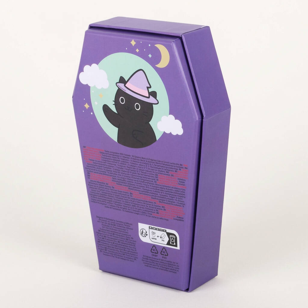 Halloween Gifts Purple Striped Coffin Socks