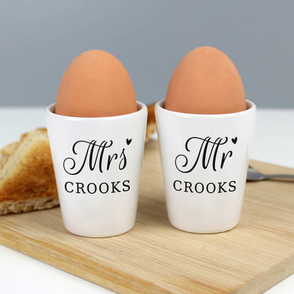 Mr And Mrs Ceramic Egg Cups Gift For Couples