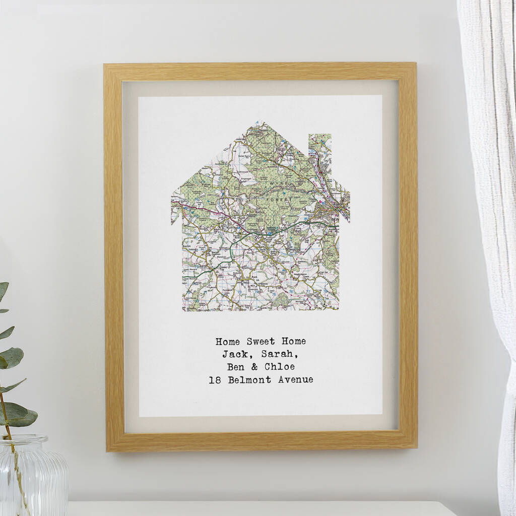 Housewarming Gifts Personalised House Location Print