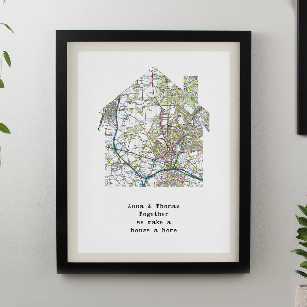 Housewarming Gifts Personalised House Location Print