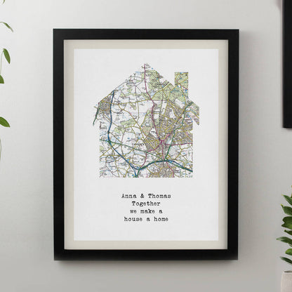 Housewarming Gifts Personalised House Location Print