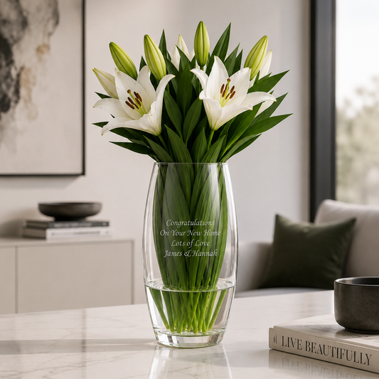 Housewarming Gifts Personalised Flower Vase