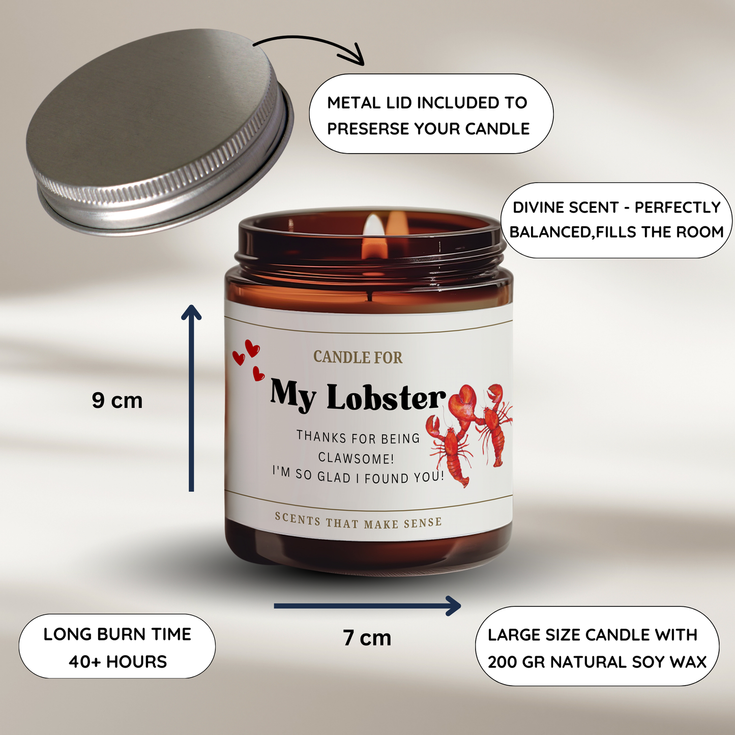 You Are My Lobster Candle