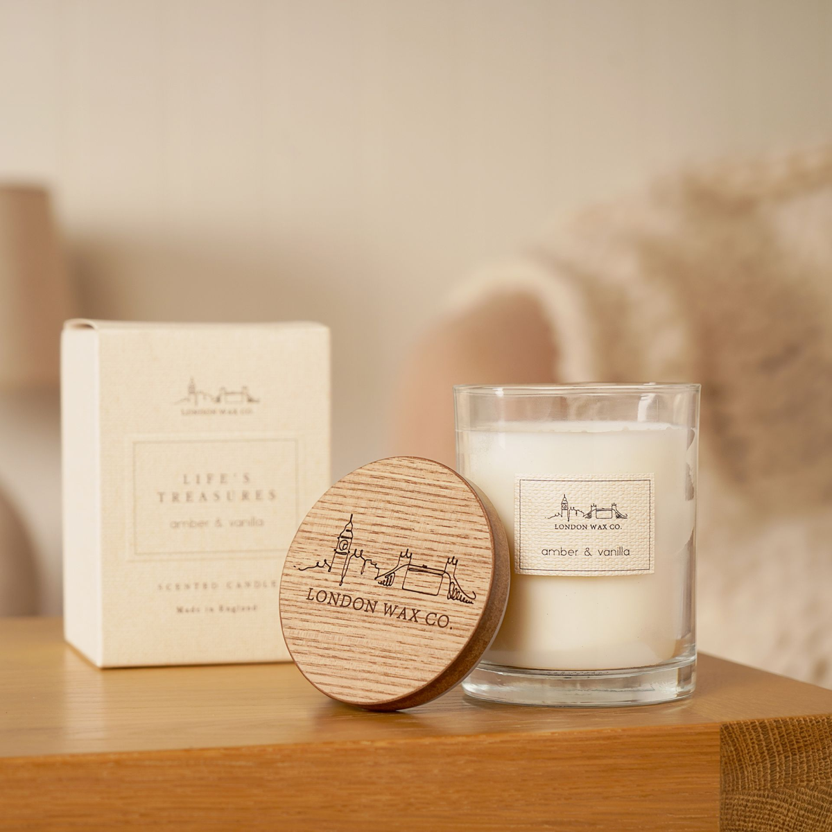 Amber & Vanilla Lidded Candle 226g