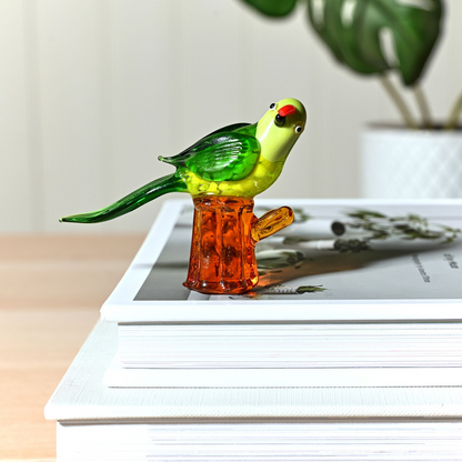 Glass Miniature Figurine - Polly Parrot
