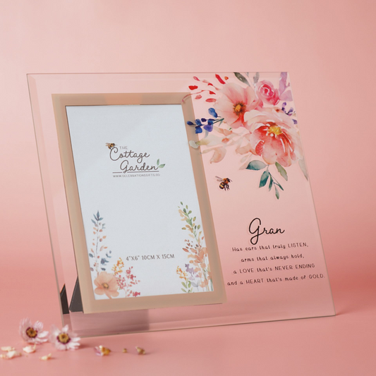 Nanna Gifts - Floral Glass Photo Frame - Gran