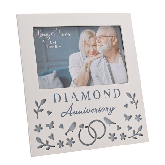 Diamond Anniversary Gift Photo Frame 6 x 4ins