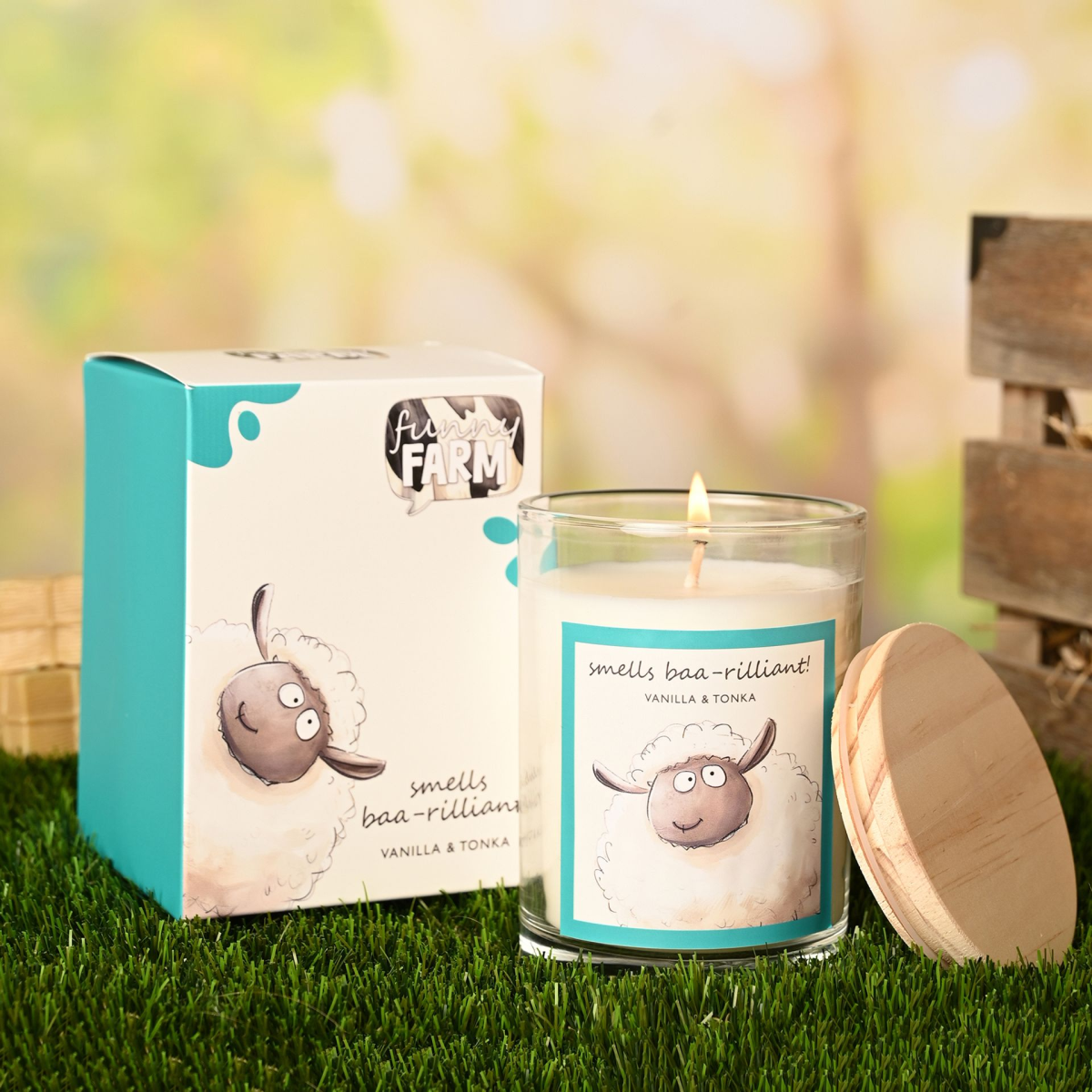 The Funny Farm Candle 250g - "Smells Baa-rilliant!"