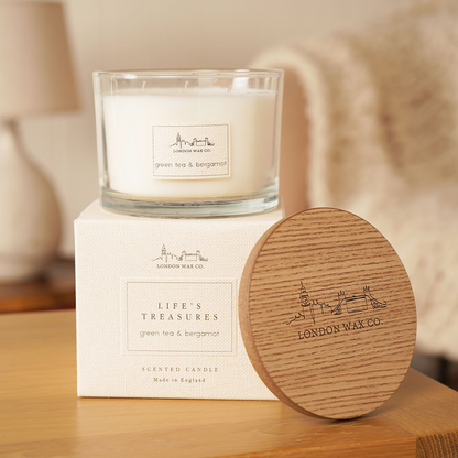 Green Tea & Bergamot Lidded Candle 368g