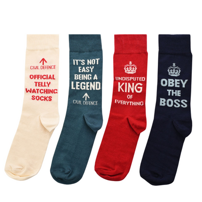 Funny Men's Socks 4pc Gift Set