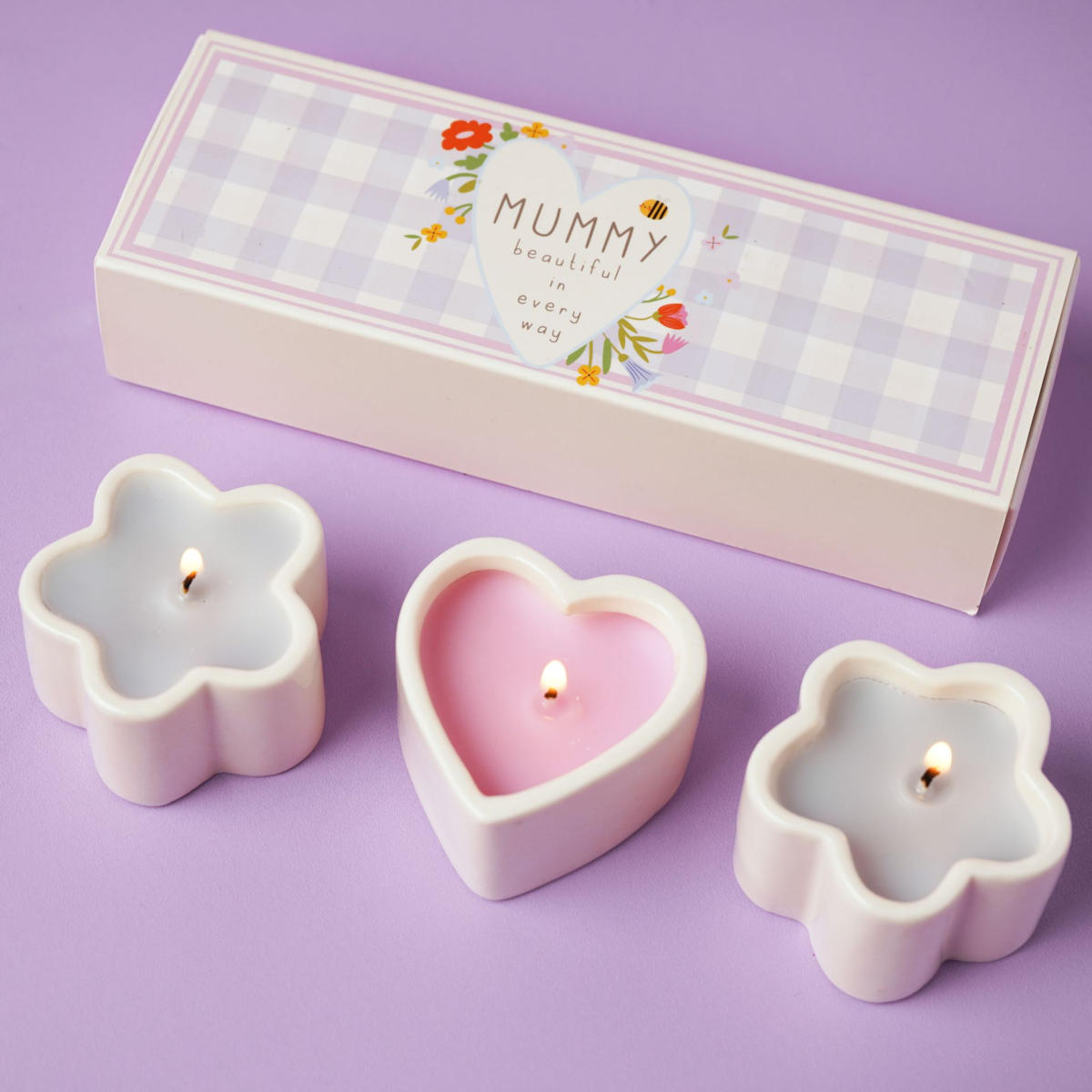 Set Of 3 Mini Candles - Mummy