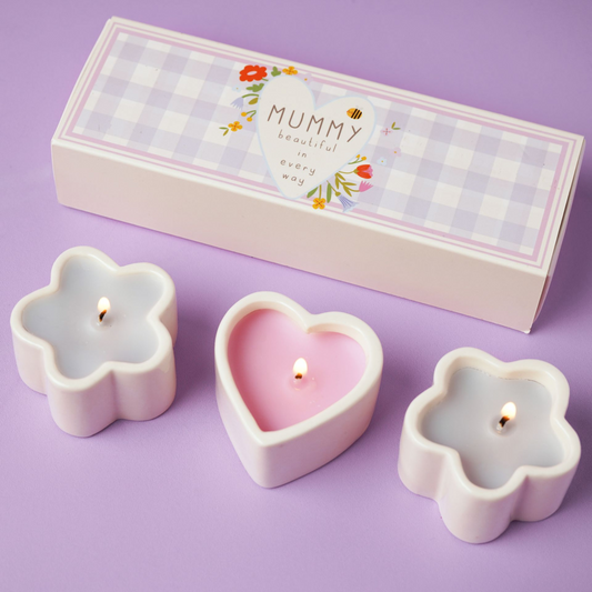 Set Of 3 Mini Candles - Mummy