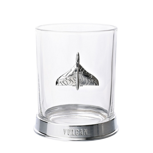 Gifts For Him Glass & Metal Whiskey Tumbler - Vulcan