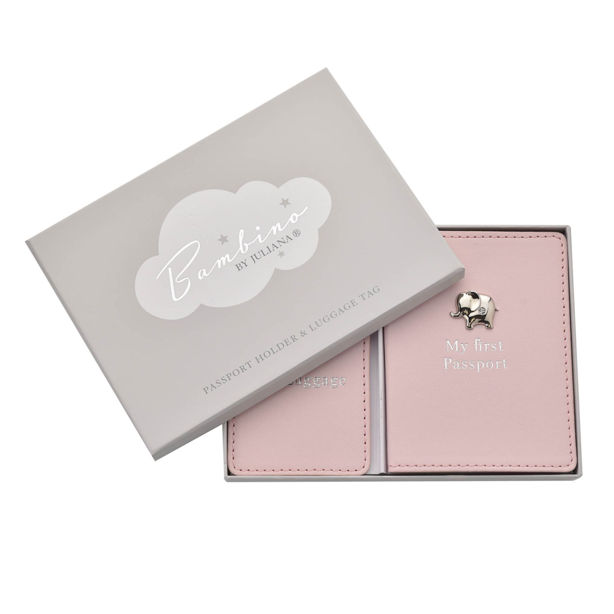 Gifts For Girls Passport Holder and Luggage Tag Set - Pink