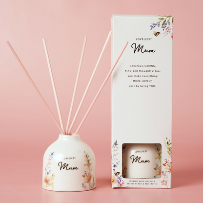Mum Gifts - Floral Garden Ceramic Reed Diffuser - Mum