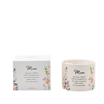 Mum Gifts - Garden 2 Wick Ceramic Candle - Mum