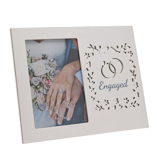 Engagement Gifts Laser Cut Photo Frame  4 x 6ins - Engaged