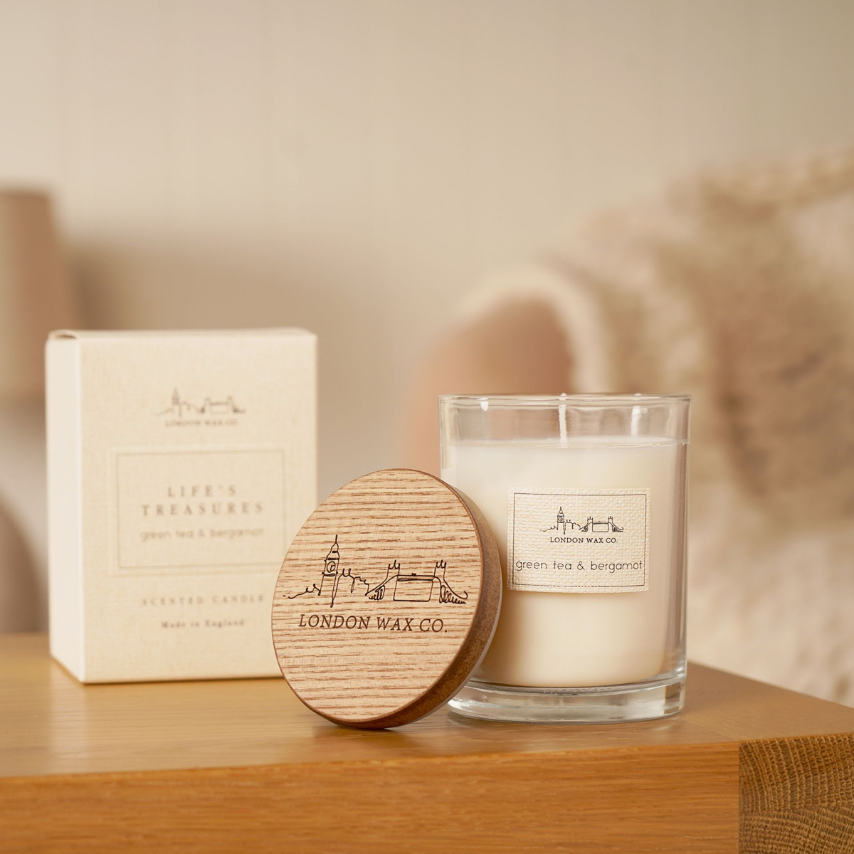 Green Tea & Bergamot Lidded Candle 226g