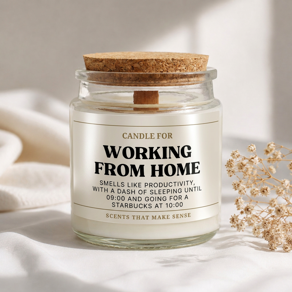 Working From Home Candle