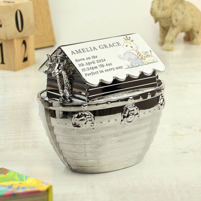 Money Box Noahs Ark Christening Gifts For Boys And Girls