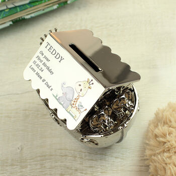 Money Box Noahs Ark Christening Gifts For Boys And Girls